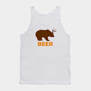 Beer Bear, cute fun word combine design Tank Top